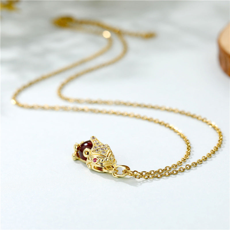 KarmaRipple's Authentic Garnet Pixiu Fortune Pendant p6