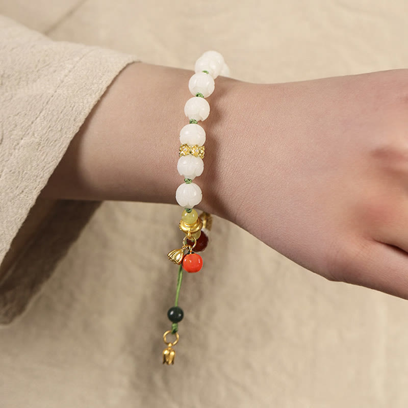 KarmaRipple's Authentic Bodhi Seed Lotus Pumpkin Bead Peace Balance Bracelet p13