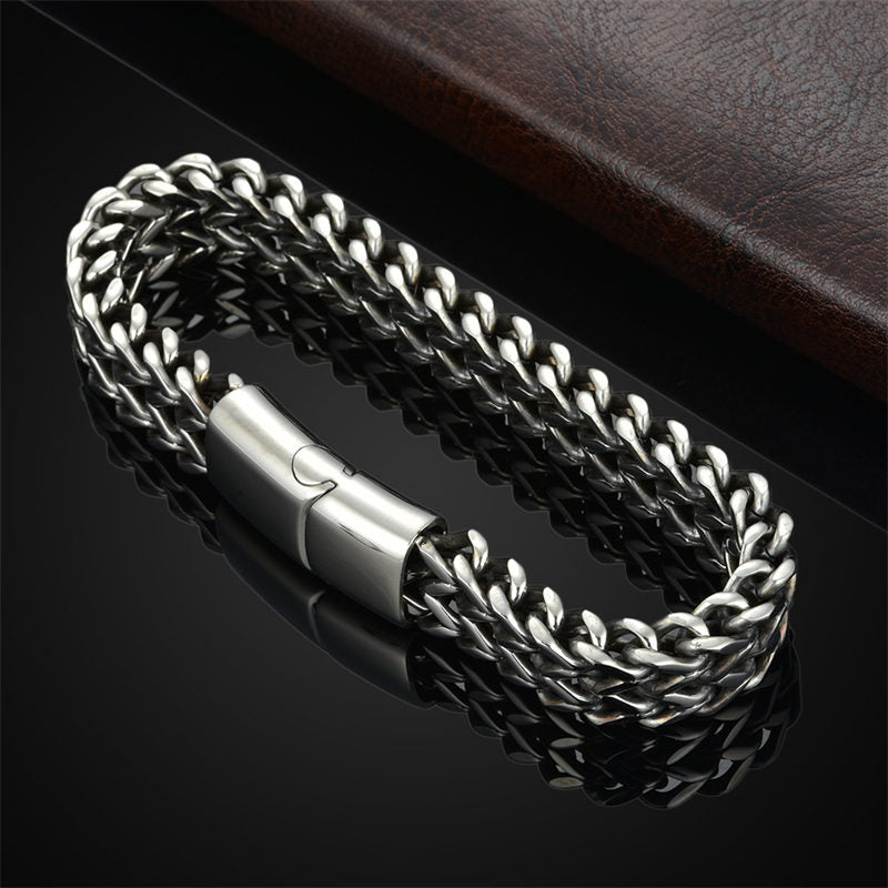 KarmaRipple's Fish Scale Magnetic Buckle Titanium Steel Balance Bracelet Bangle p12