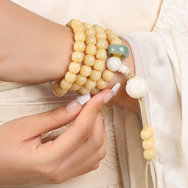 KarmaRipple's Authentic Bodhi Seed Lotus Dzi Bead Peace Balance Talisman Bracelet p12