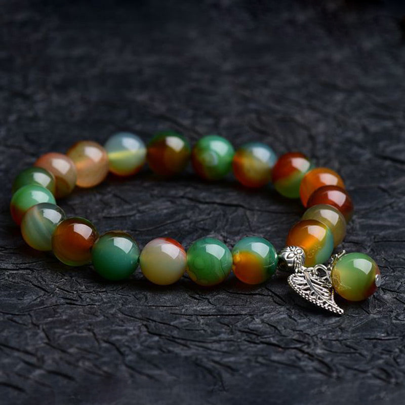 KarmaRipple's Tibetan Authentic Green Agate Balancing Bracelet p6
