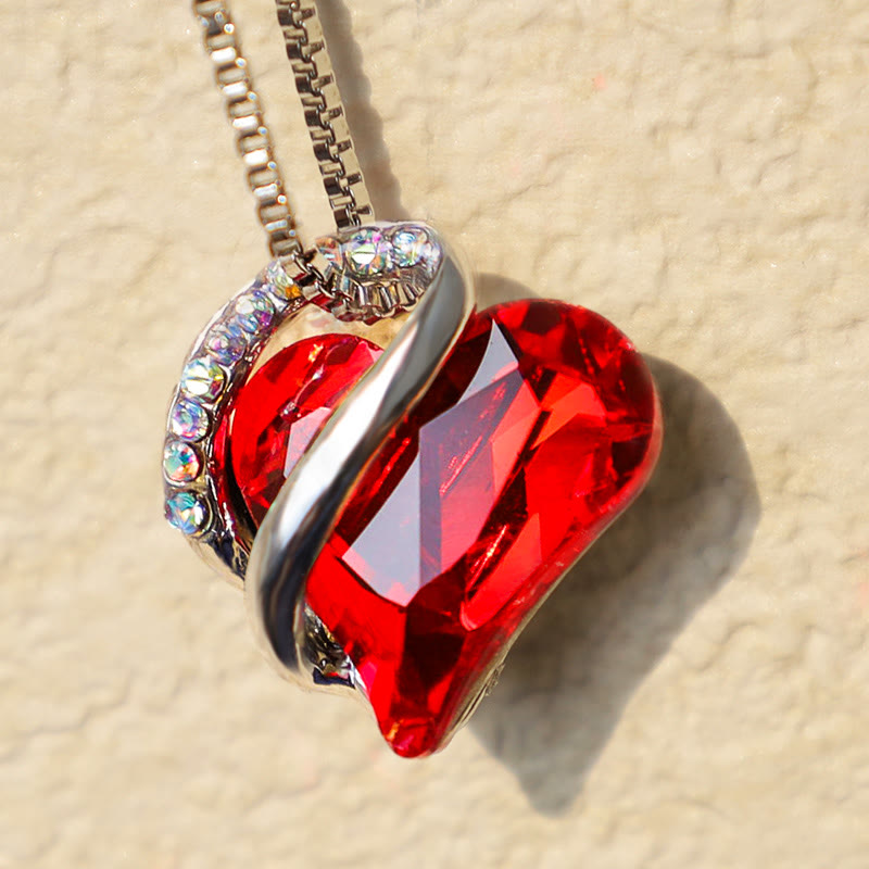KarmaRipple's Love Heart Birthstone Balancing Energy Pendant Necklace p16
