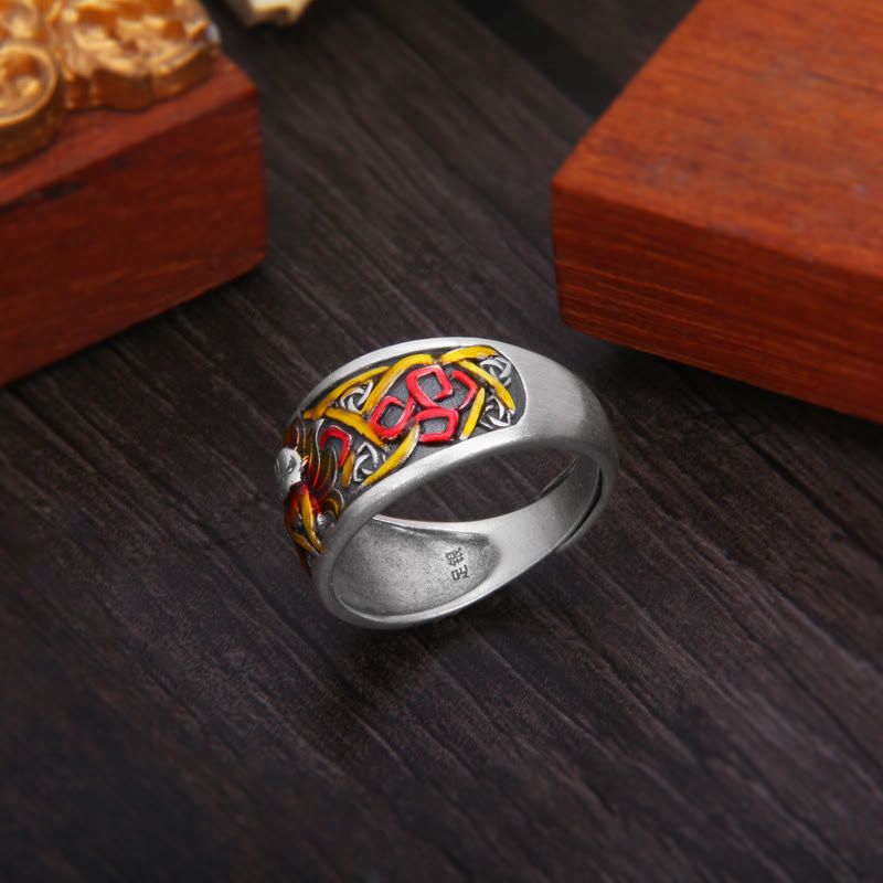 KarmaRipple's 999 Sterling Silver Nine Tailed Fox Success Protection Ring p3