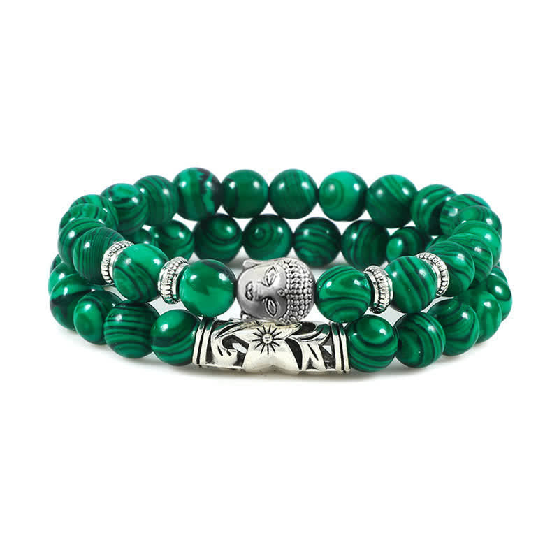 KarmaRipple's 2Pcs Authentic Gemstone Agate Buddha Protection Bracelet p11