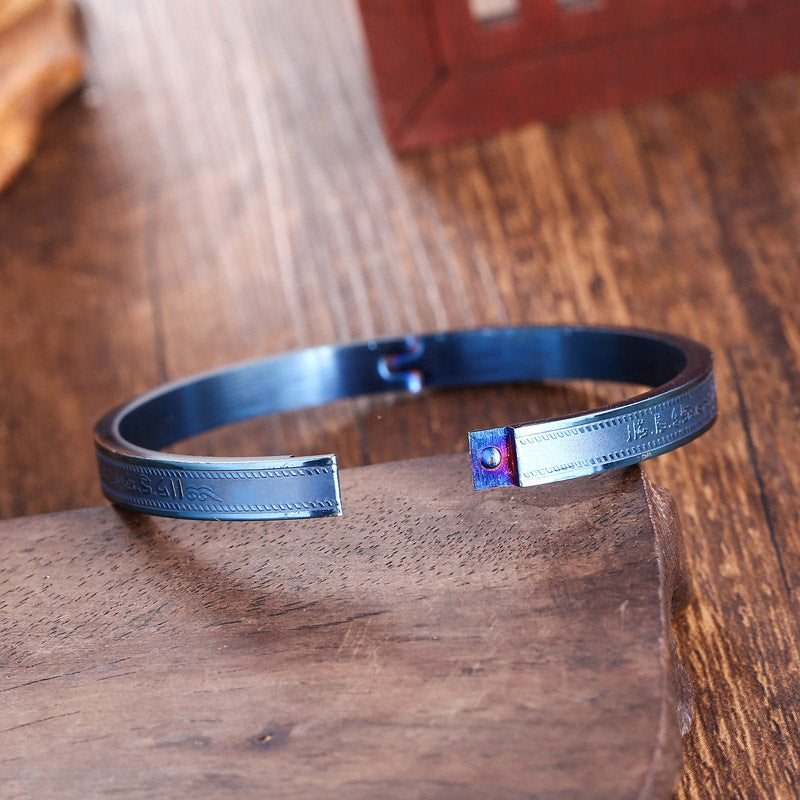 KarmaRipple's Titanium Steel Blessing Bracelet Bangle p3