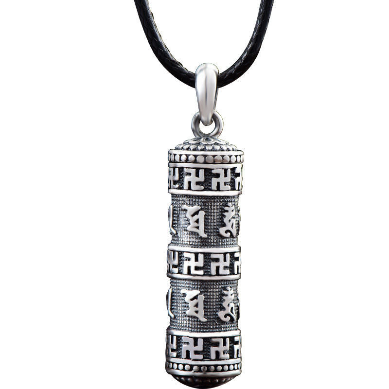 KarmaRipple's Tibetan Om Mani Padme Hum Buddha Swastika Fortune Pendant Necklace p4