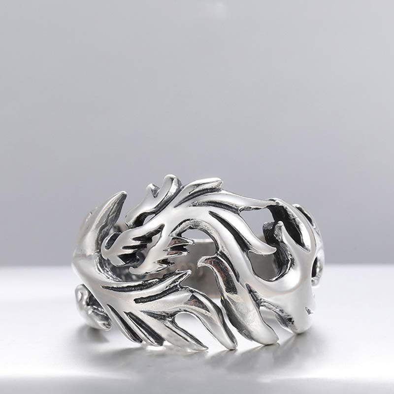 KarmaRipple's Dragon Pattern Protection Strength Adjustable Ring p14