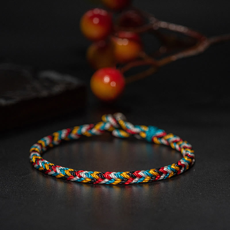 KarmaRipple's Tibet Handmade Five Color Thread Protection Braid String Bracelet p6