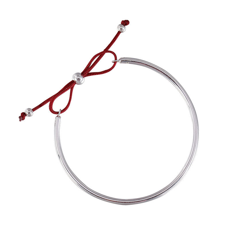 KarmaRipple's 925 Sterling Silver Red String Balancing Weave Bracelet p7