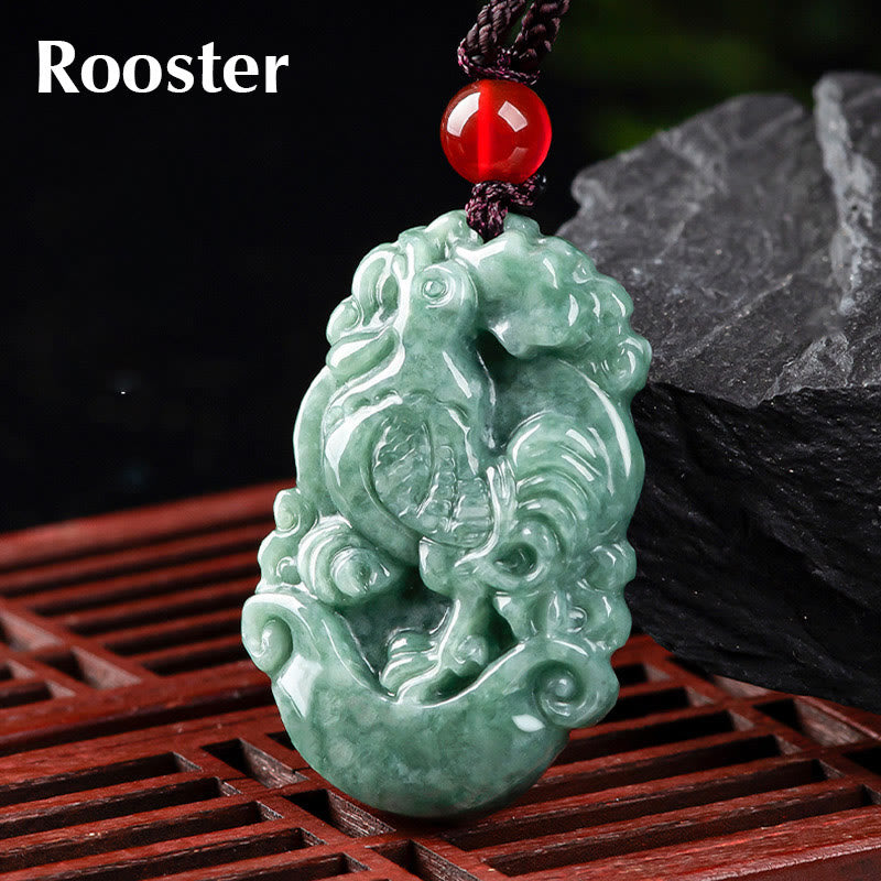KarmaRipple's Authentic Jade 12 Chinese Zodiac Prosperity Pendant Necklace p39