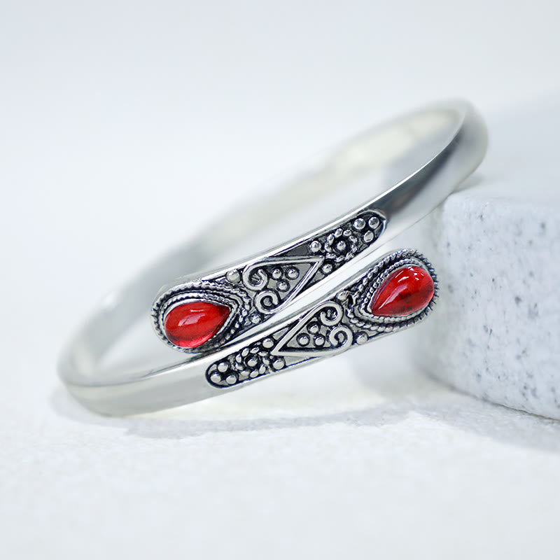 KarmaRipple's Zircon Water Drop Pattern Balancing Cuff Bracelet Bangle p13
