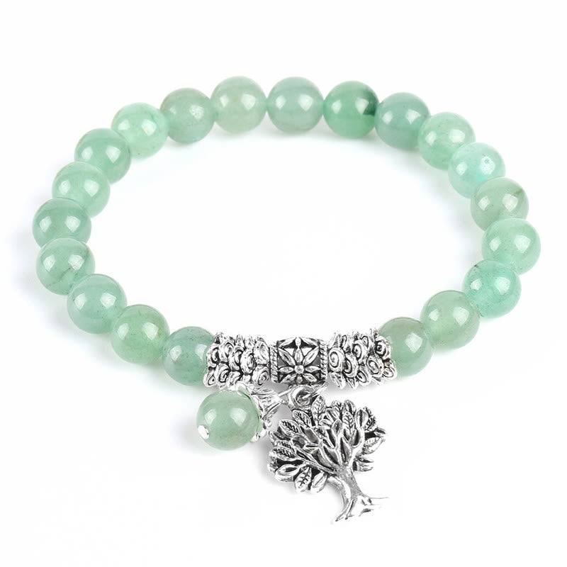 KarmaRipple's Authentic Gemstone Tree of Life Fortunate Talisman Stretch Bracelet p61
