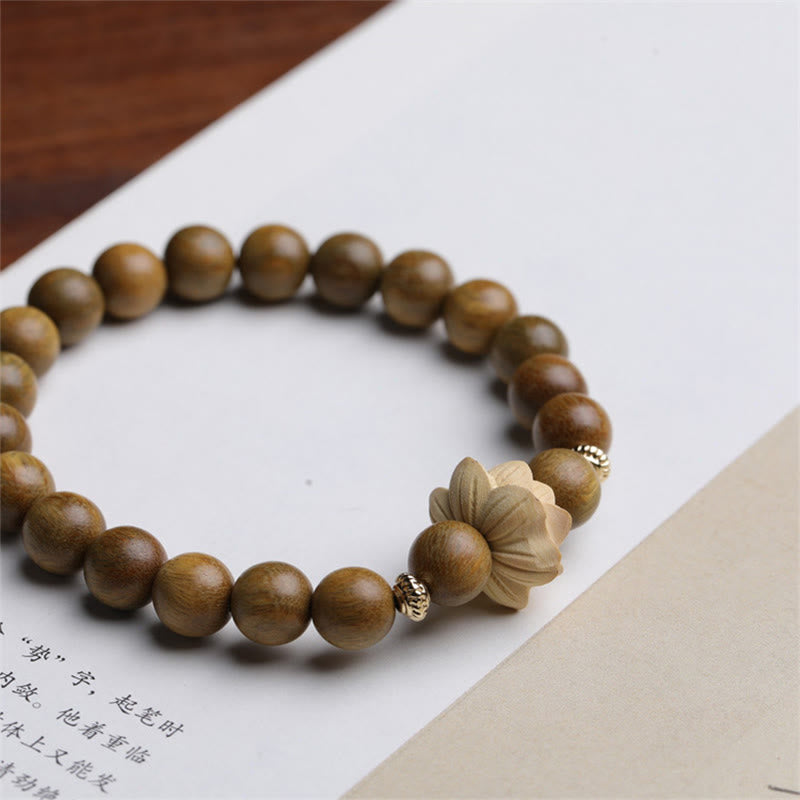 KarmaRipple's Green Sandalwood Boxwood Lotus Soothing Bracelet p13