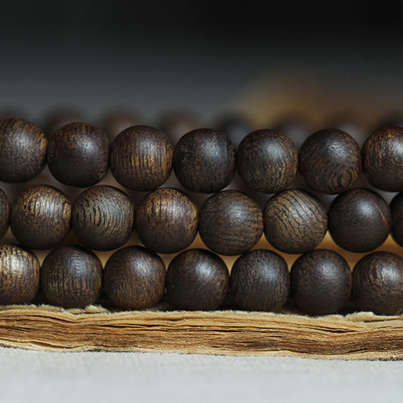 KarmaRipple's 108 Mala Beadwork 999 Pure Gold Beadwork Rare Brunei Agarwood Peace Strength Bracelet p18