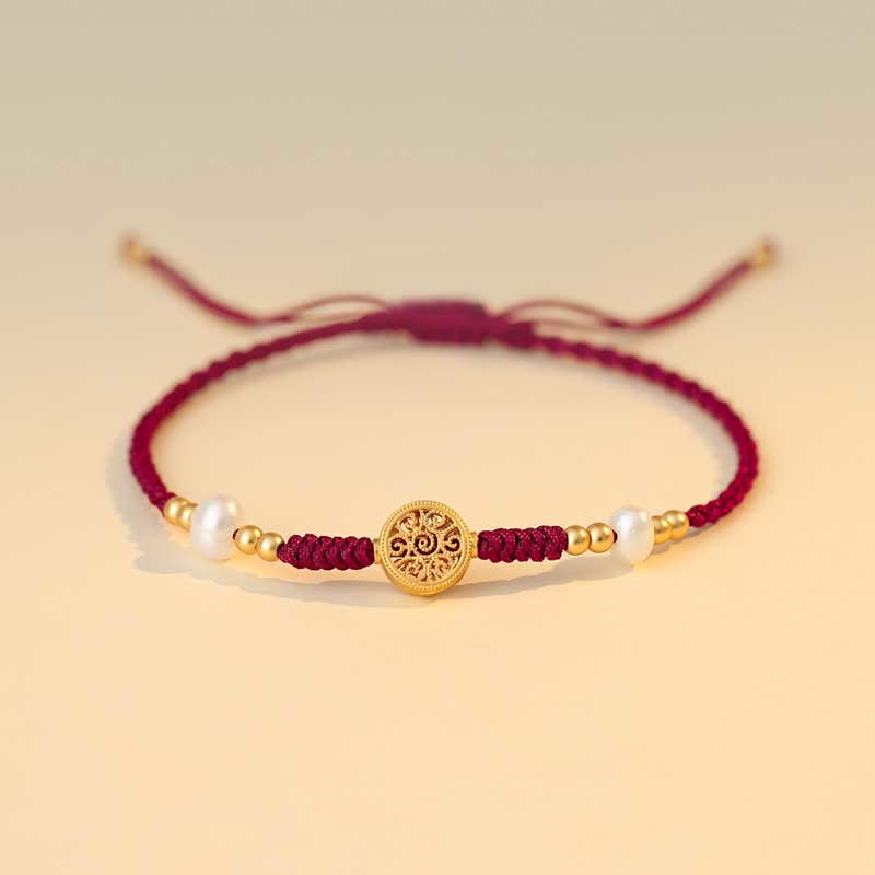 KarmaRipple's Bronze Coin Fortune Tree Fortune Strength Woven Bracelet p5