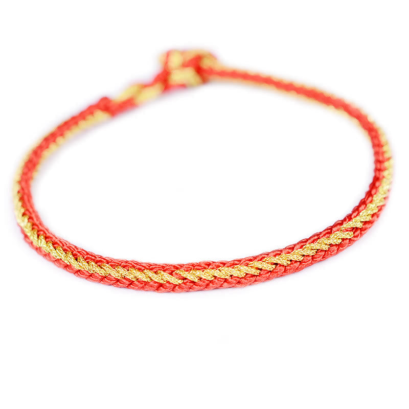 KarmaRipple's Two-Color Rope Handcrafted Eight Thread Peace Weave Bracelet p1