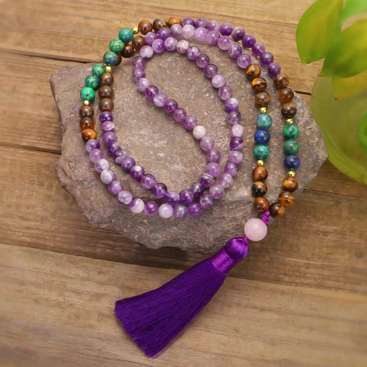 KarmaRipple's Tibetan Amethyst Purify Bracelet Mala Set p2