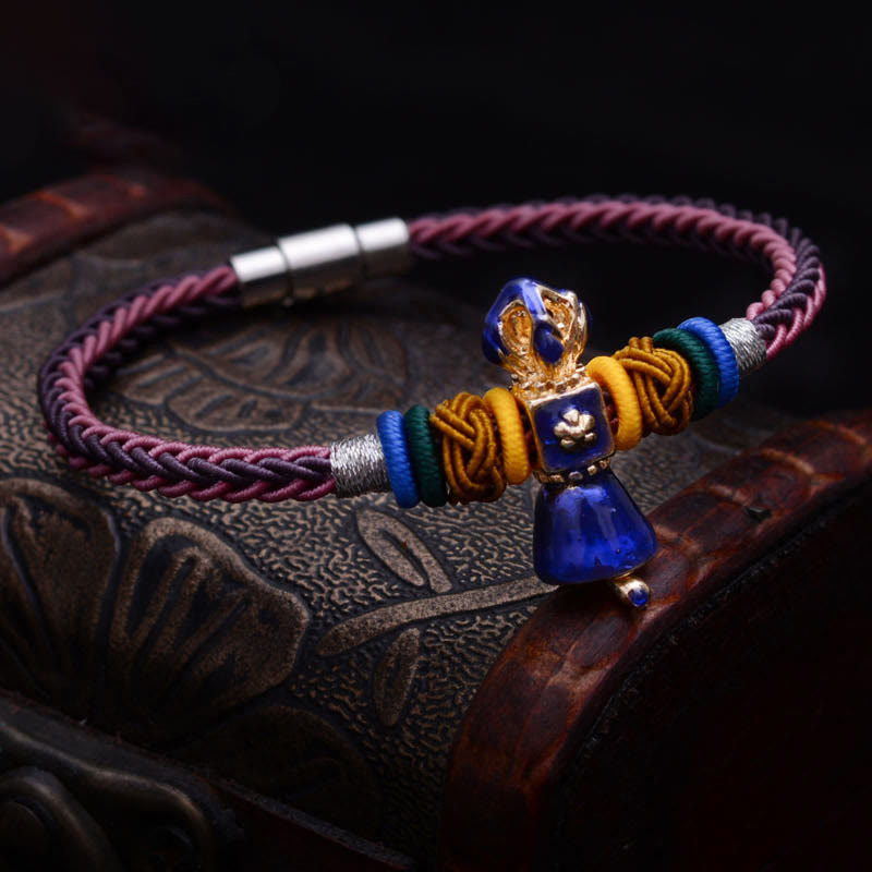 KarmaRipple's Tibetan Handmade Dorje Vajra Strength Eight Threads String Bracelet p1