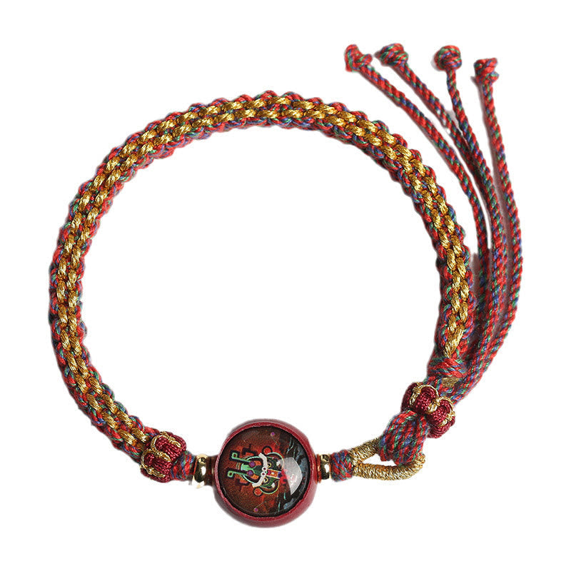 KarmaRipple's Colorful Rope Cinnabar Thangka Blessing Woven Bracelet p11