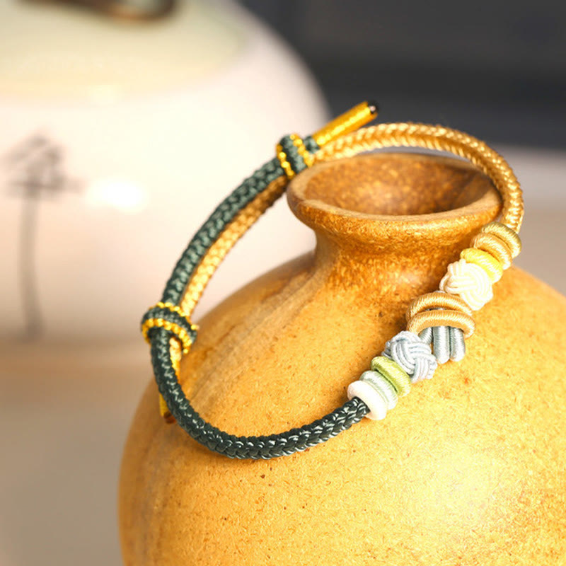 KarmaRipple's Two-Color Rope Handcrafted Eight Thread Peace Weave Fortune Connection Bracelet p10