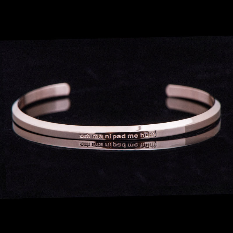 KarmaRipple's Six True Words Engraving Titanium Steel Blessing Protection Bracelet p27