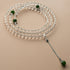 8mm*108 White Crystal&Jade
