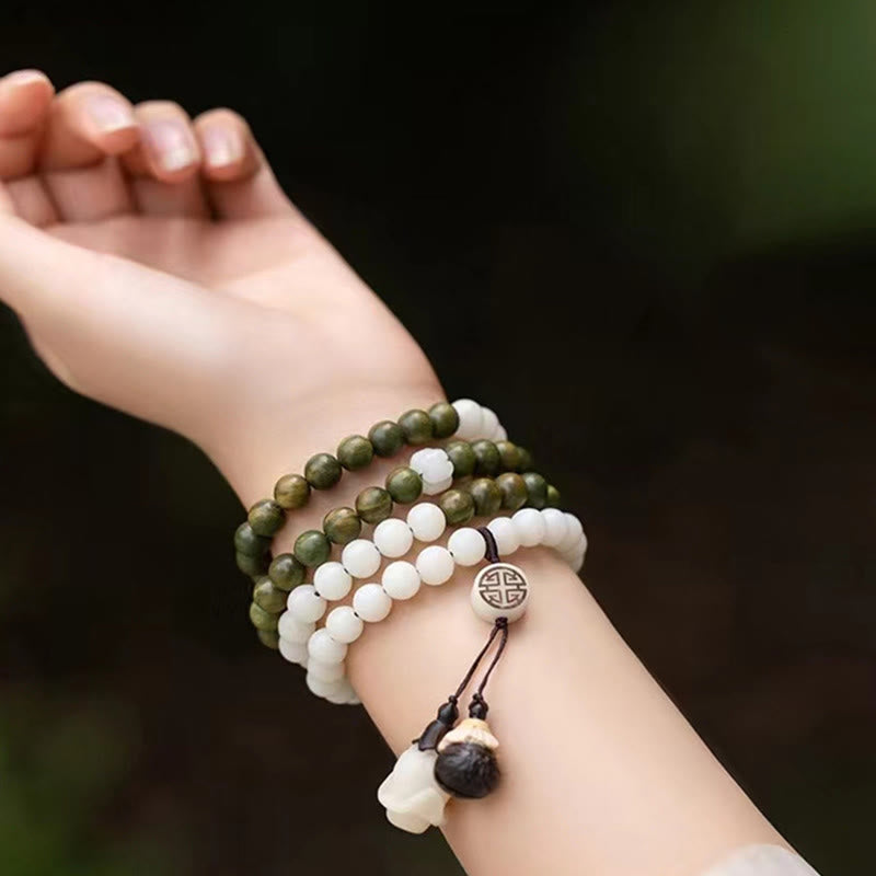 KarmaRipple's Authentic Green Sandalwood Bodhi Seed Soothing Bracelet p7