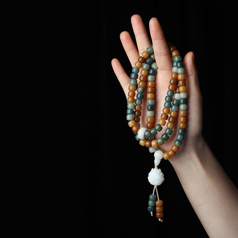 KarmaRipple's Bodhi Lotus Mala Balance Pendant Bracelet p3