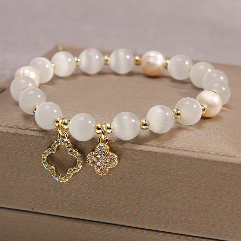 KarmaRipple's Cat's Eye Lovely Cat Pattern Pearl Love Talisman Bracelet p8