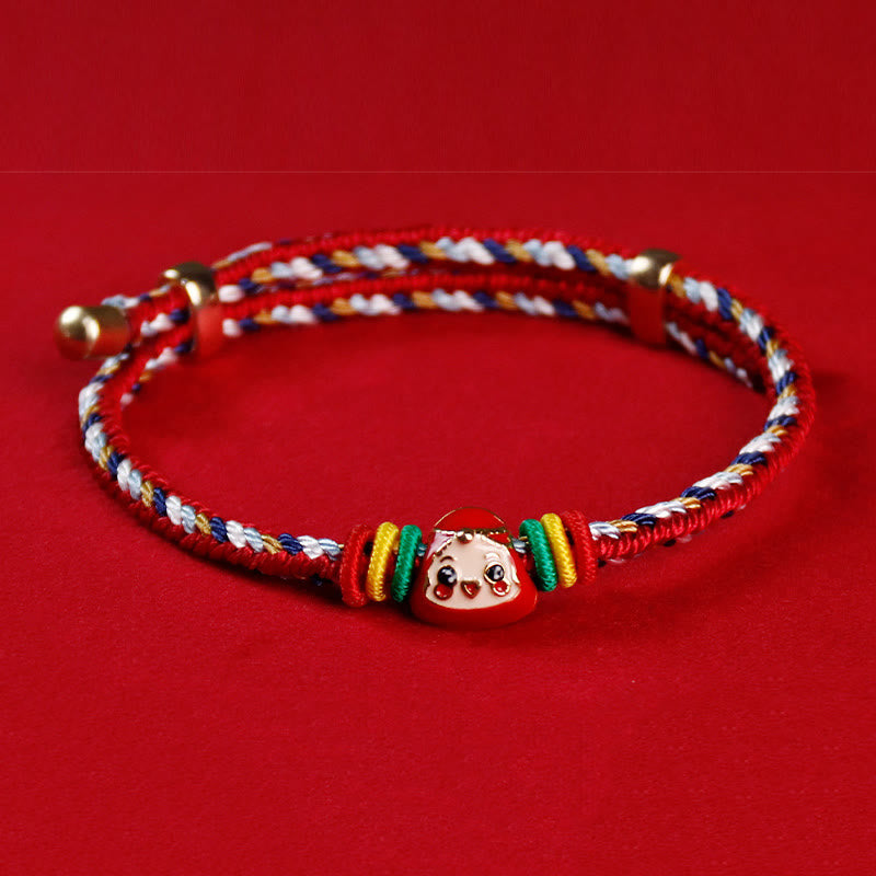 KarmaRipple's Colorful Rope Zongzi Pattern Fu Character Fortune Handmade Bracelet p24