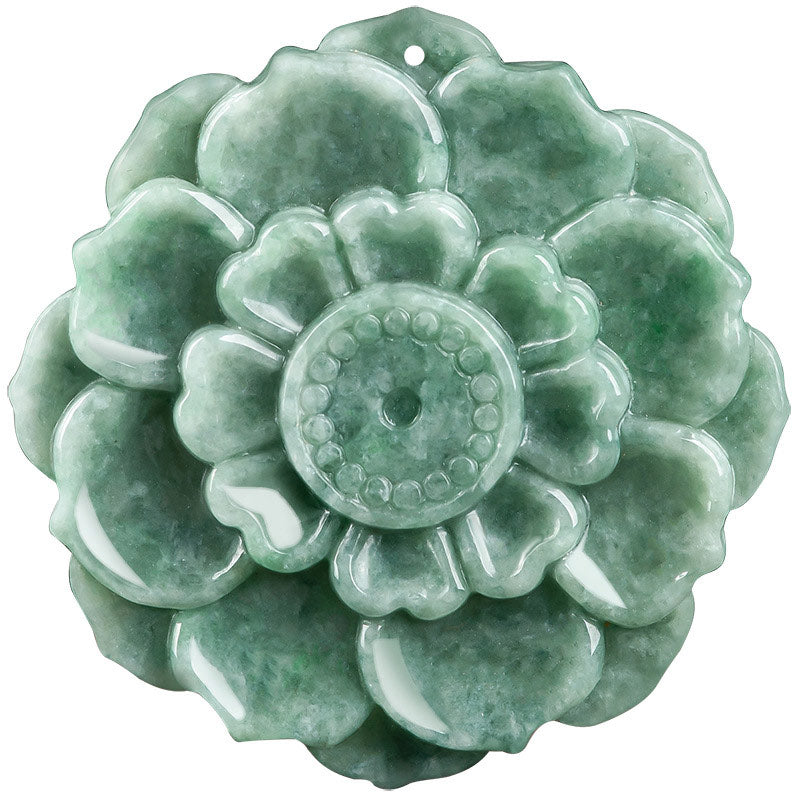 KarmaRipple's Lotus Pattern Jade Fortune Prosperity Pendant Necklace p9