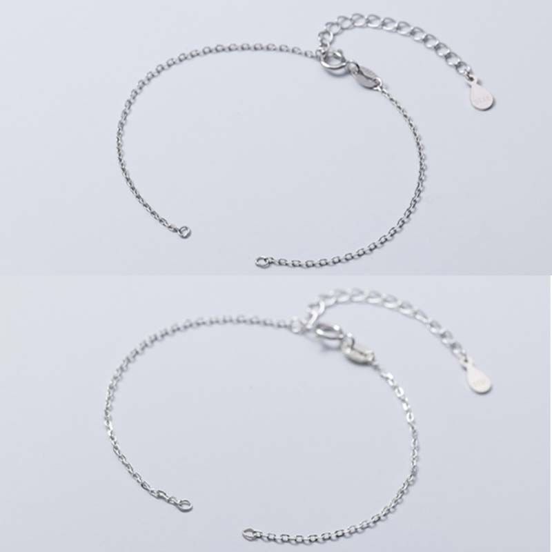 KarmaRipple's 925 Sterling Silver Semi-finished Chain Blessing Bracelet p5