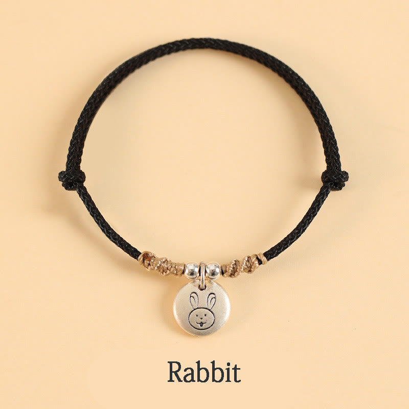 KarmaRipple's Handmade 999 Sterling Silver Year of the Dragon Cute Chinese Zodiac Fortune Woven Bracelet ( p62
