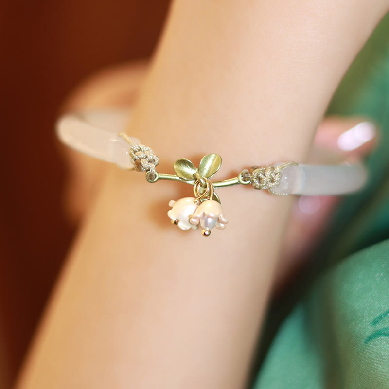 KarmaRipple's Lily of the Valley Flower Happiness Strength Bracelet Bangle p5
