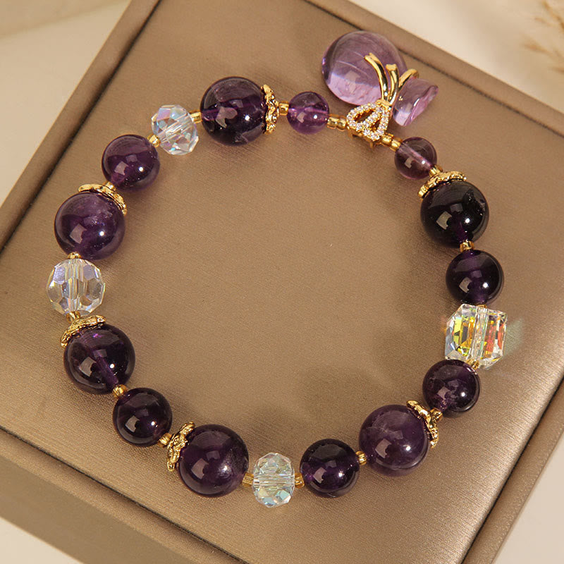 KarmaRipple's Authentic Amethyst Gemstone Money Bag Talisman Positive Bracelet p7