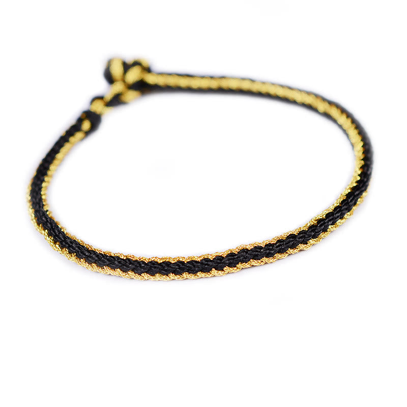 KarmaRipple's Two-Color Rope Handcrafted Eight Thread Peace Weave Bracelet p25
