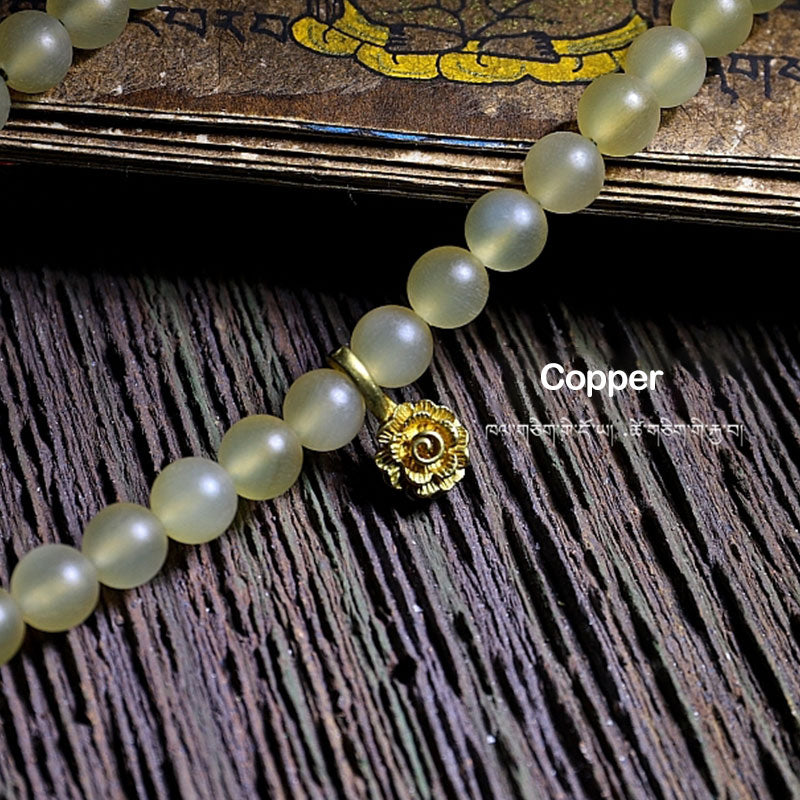 KarmaRipple's 108 Mala Beadwork Tibet Sheep Horn Amber Fortune Bracelet p13