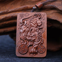KarmaRipple's Authentic Lightning Struck Jujube Wood PiXiu Bronze Coin Good Fortune Pendant Necklace