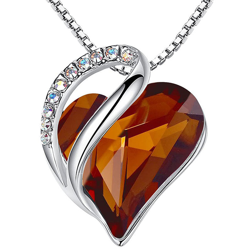 KarmaRipple's Buddhastoneshop Love Heart Birthstone Balancing Energy Pendant Necklace ( p26