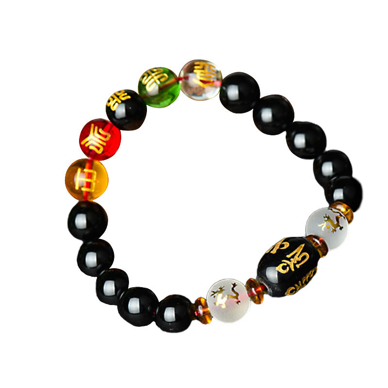 KarmaRipple's Tibetan Black Onyx Fortune Bracelet p1