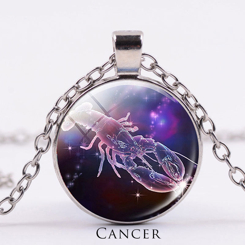 KarmaRipple's 12 Constellations of the Zodiac Moon Starry Sky Protection Blessing Pendant Necklace p19