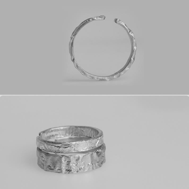 KarmaRipple's 925 Sterling Silver Simple Design Blessing Pair Ring p13