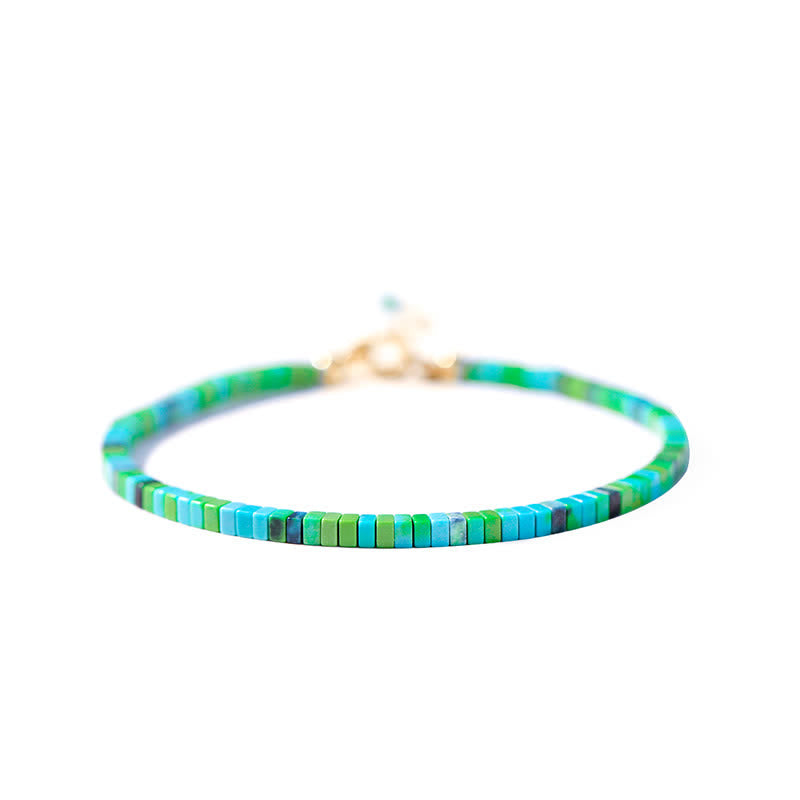 KarmaRipple's Turquoise Beaded Friendship Strength Chain Bracelet p7