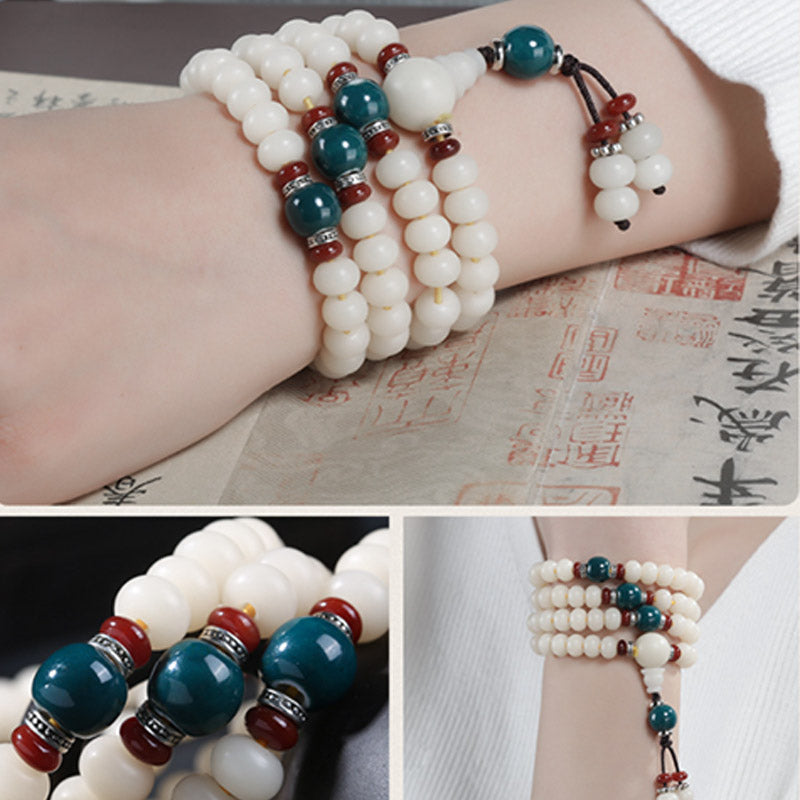 KarmaRipple's Bodhi Seed Bead Lotus Blessing Talisman Bracelet p9