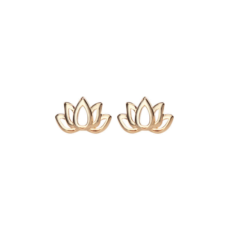 KarmaRipple's 925 Sterling Silver Lotus Flower Blessing Earrings p7