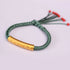 999 Sterling Silver Plated Gold / Green(Bracelet Size 16+4.5cm)