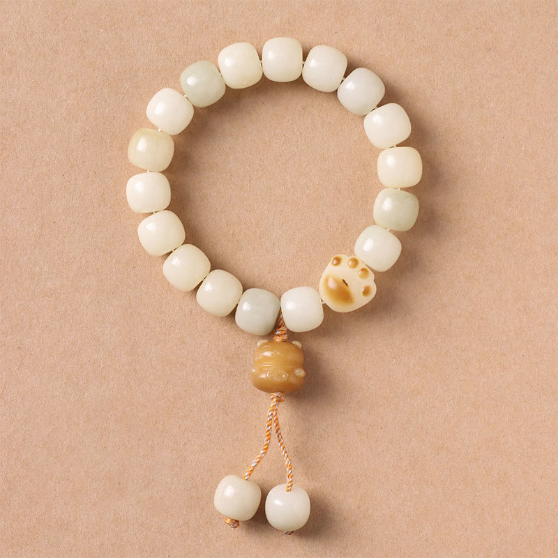 KarmaRipple's Fortunate Cat Bodhi Seed Cat Paw Peace Bracelet p14