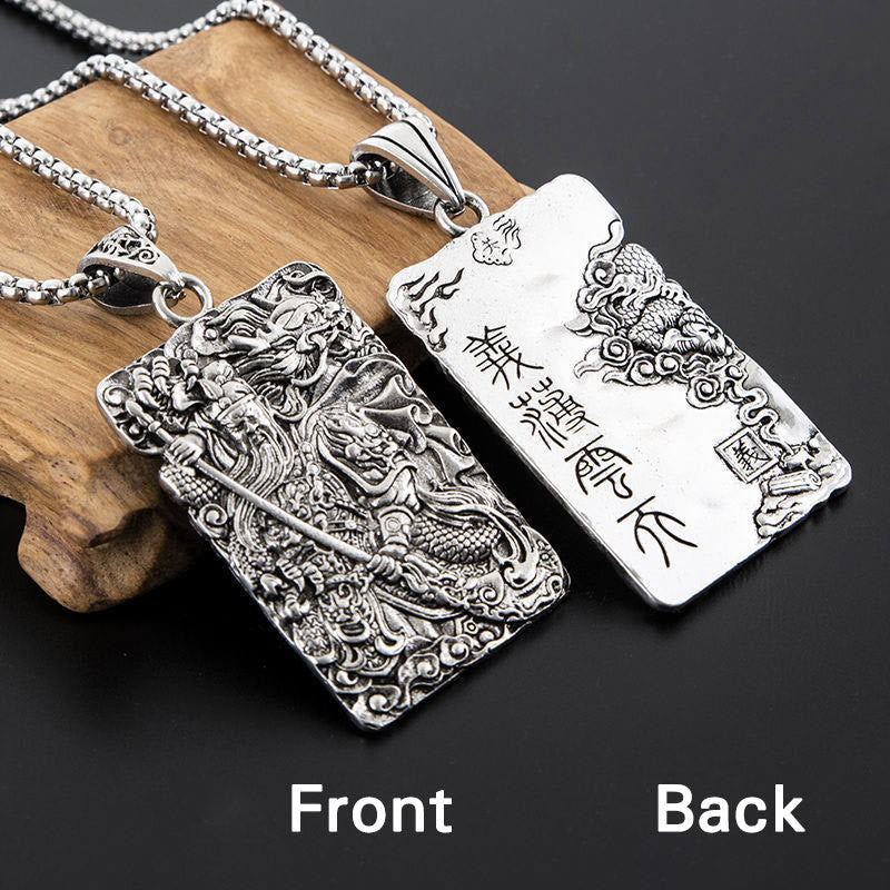 KarmaRipple's Guan Gong Dragon Auspicious Clouds Wealth Pendant Necklace p9