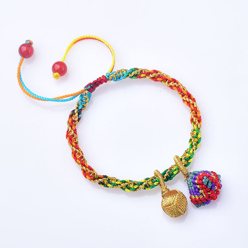 KarmaRipple's Colorful Rope Fortune Handcrafted Zongzi Talisman Bracelet p5