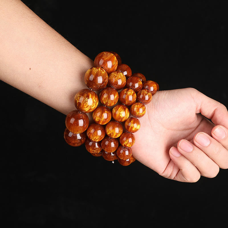 KarmaRipple's Golden Sea Willow Success Positive Bracelet Mala p15